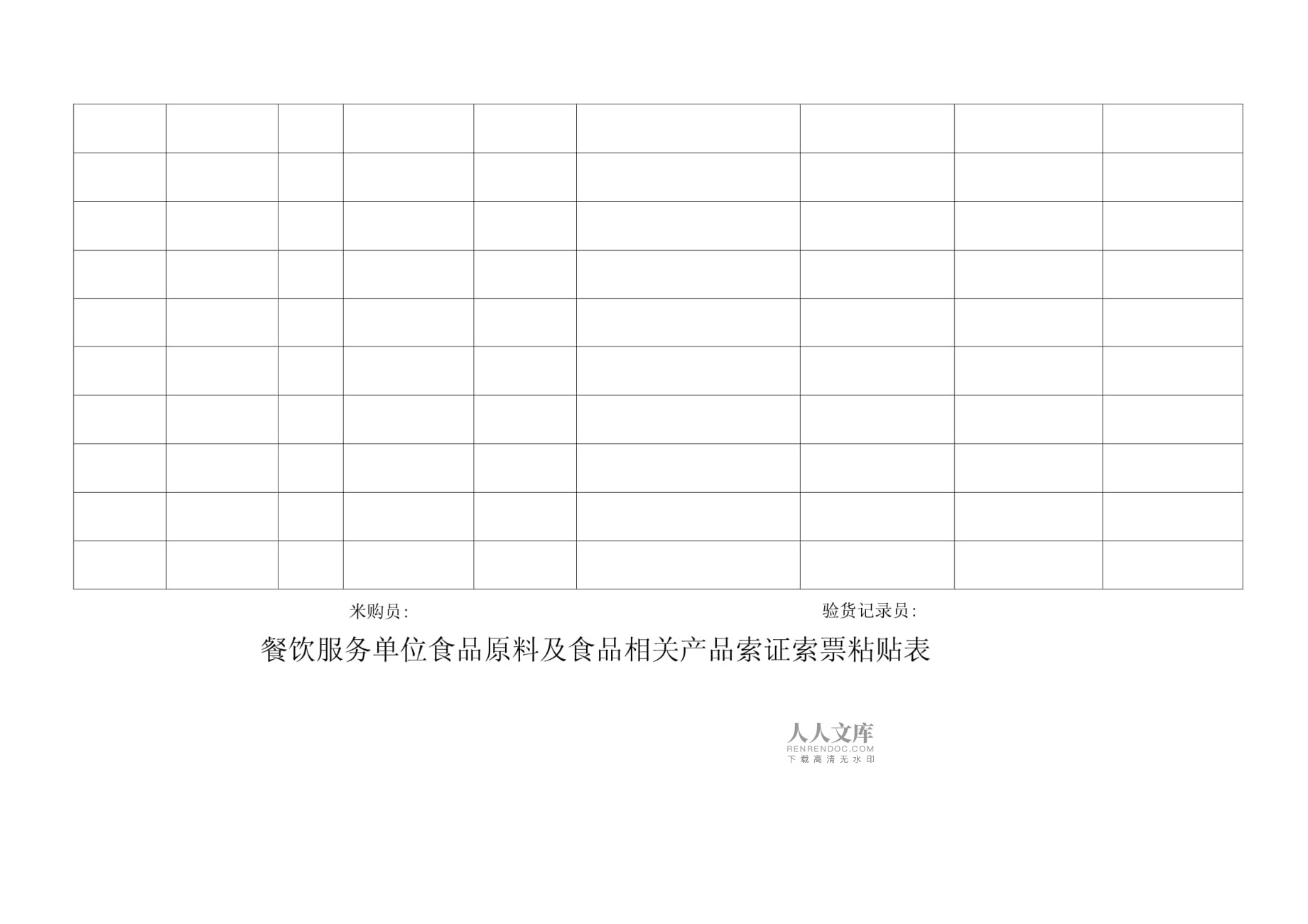餐饮服务单位食品原料及食品相关产品进货查验记录